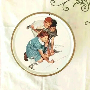 VTG white  tin marble champion by Normal Rockwell Limited edition series 1986